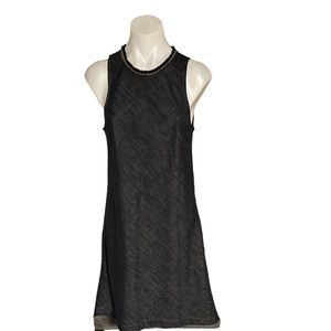 Brunello Cucinelli Denim Monili Sleeveless Dress Size Medium
